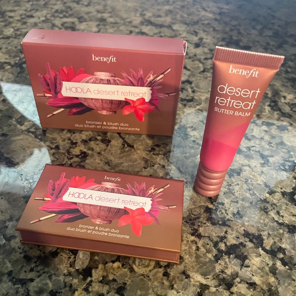 Benefit Cosmetics Desert Retreat Blush, Bronzer and Balm Set.  Brand New.